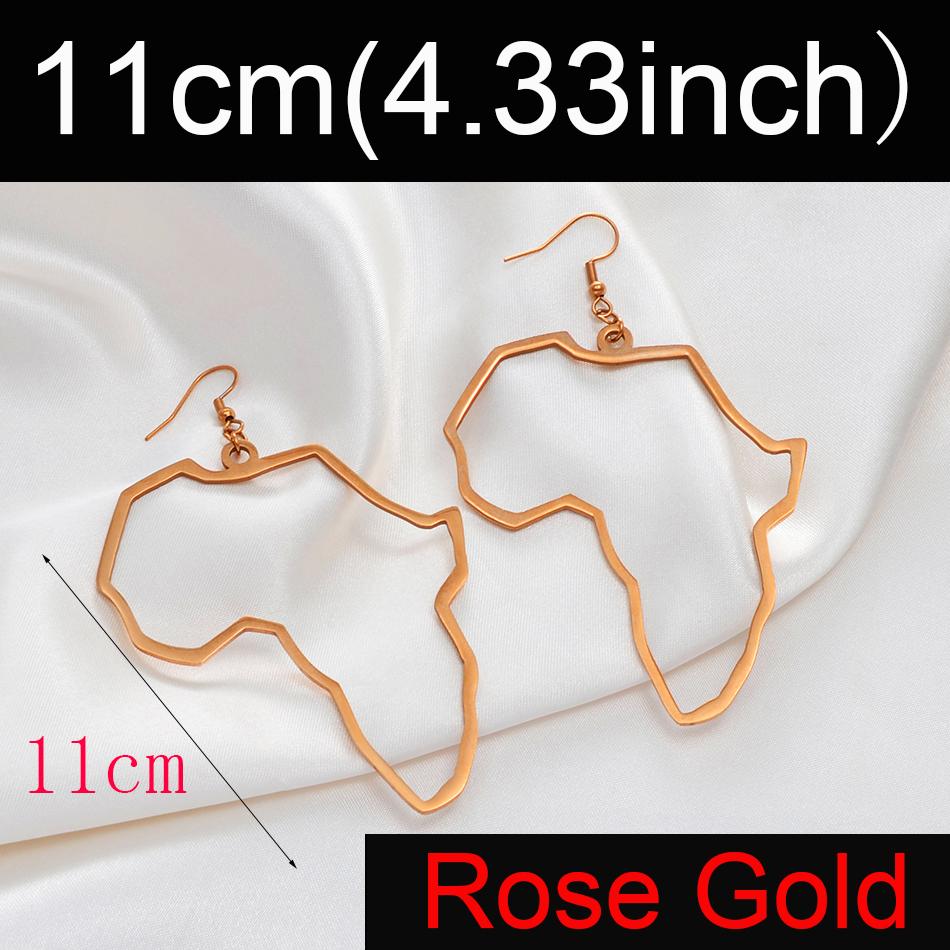 Anniyo Big Earrings Africa Map Exaggerate Larger Earring Gold Color African Ornaments Traditional Ethnic Hyperbole #144521