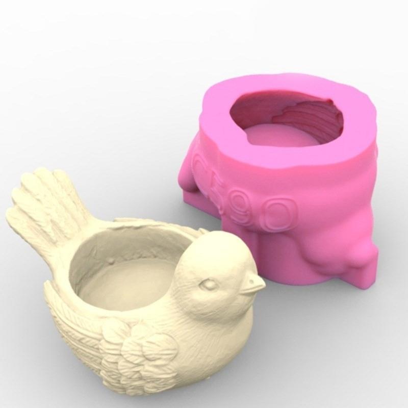 Silicone Candle Holder Moulds Bird Shaped Candle Cup Molds Candle Stand Moulds Perfect Gift for DIY Crafts Enthusiasts