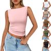 New Loose Multi-Color Versatile Fashionable Commuting Elegant Top For Spring And Summer Sleeveless T-Shirt Camisole Vest For Women