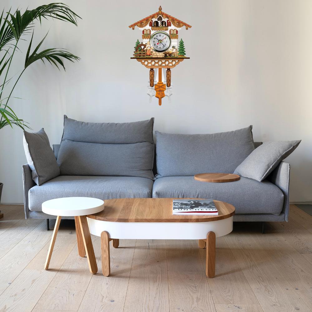 Гостиная Ретро Лесной Дом Настенные Часы Деревянные Кварцевые Часы с Кукушкой