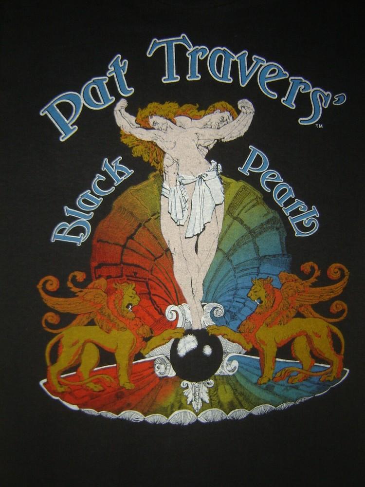 Vintage Concert PAT TRAVERS Guitar Black Pearl Black Unisex T-Shirt S-234XL E149 Unisex T-Shirt