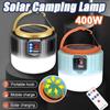 В наличии 400 Вт Лампа для зарядки от солнечной энергии Свет для ночного рынка Мобильный блок питания Наружная лампа для кемпинга Аварийный свет