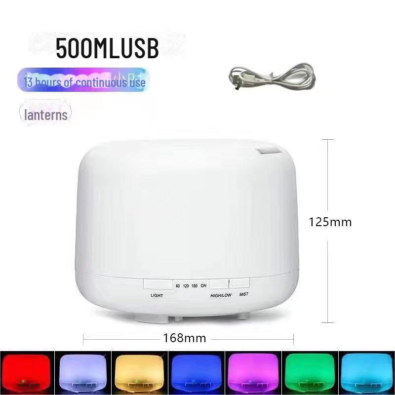 Ультразвуковой ароматерапевтический диффузор и увлажнитель воздуха MUJI объемом 500 мл с пультом дистанционного управления и лампой с эфирным маслом для дома или спальни.