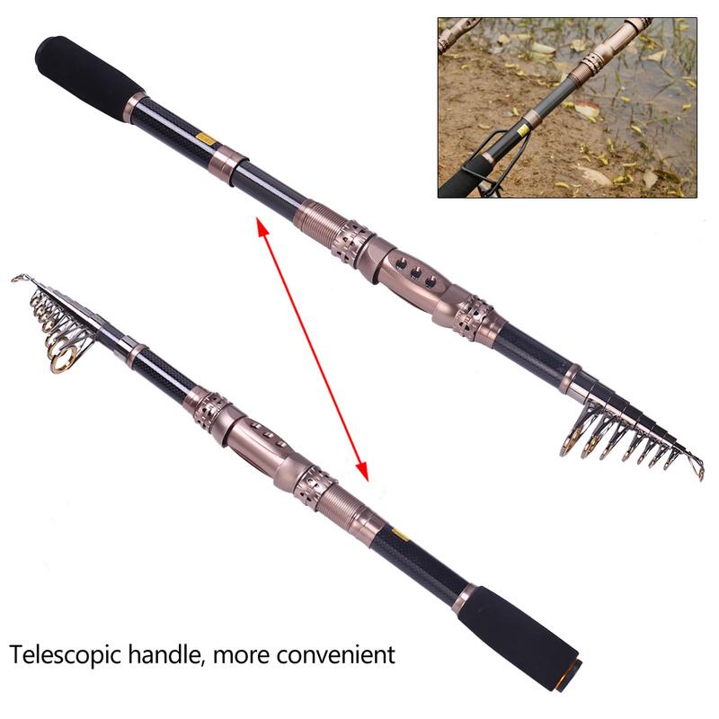 Удочки Телескопическая Углеродная Удочка Портативная Дорожная Спиннинговая Удочка