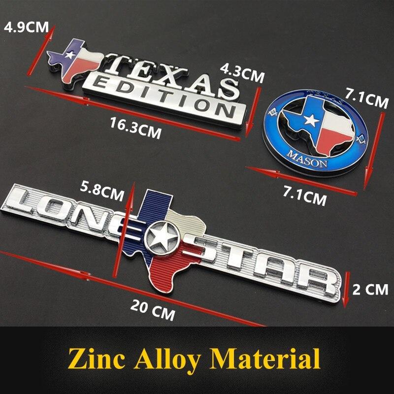3D Металлическая эмблема Lone Star Texas Edition, наклейки на автомобиль для Wrangler Liberty Grand Cherokee Patriot Renegade Compass