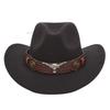 Тибетский цилиндр, ковбойская шляпа в стиле вестерн, аксессуары для головы быка, фетровая шляпа, знаменитая джазовая шляпа с завитыми краями
