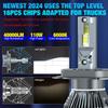 2Pcs Power Supply 24V CSP LED Truck Headlight H4 LED Canbus HB2 9003 Truck Lorry Light Headlamp Bulbs 110W 40000LM High&Low Dual Beam Kit