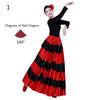 Big Swing Belly Dance Costumes Satin Paso Doble Dance Dress Spanish Flamenco Skirt  for Women
