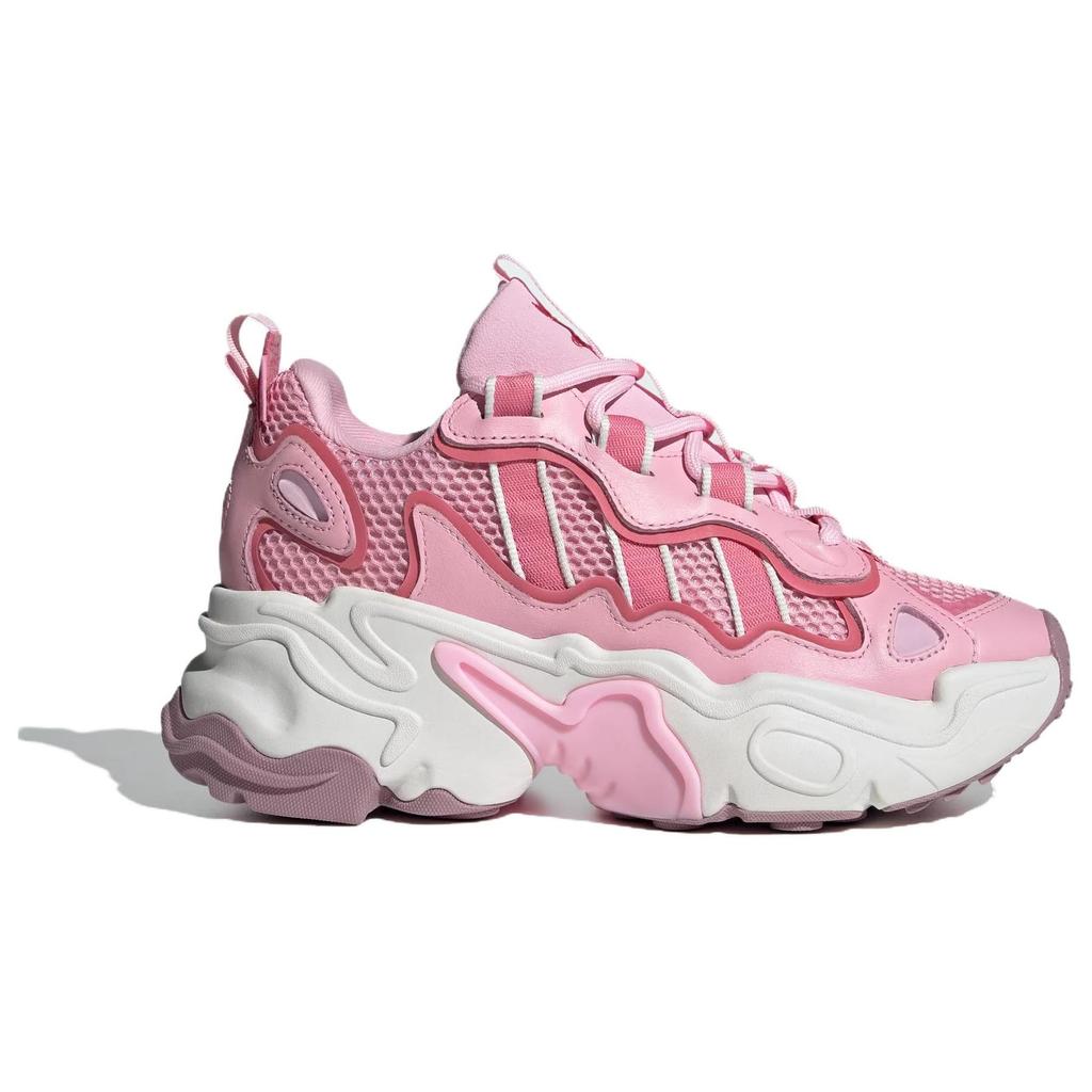 Adidas Originals Ozthemis Fabric Comfortable Versatile Shock Absorbing Lightweight Low Top Dad Shoes Women Sneaker Pink IH0839