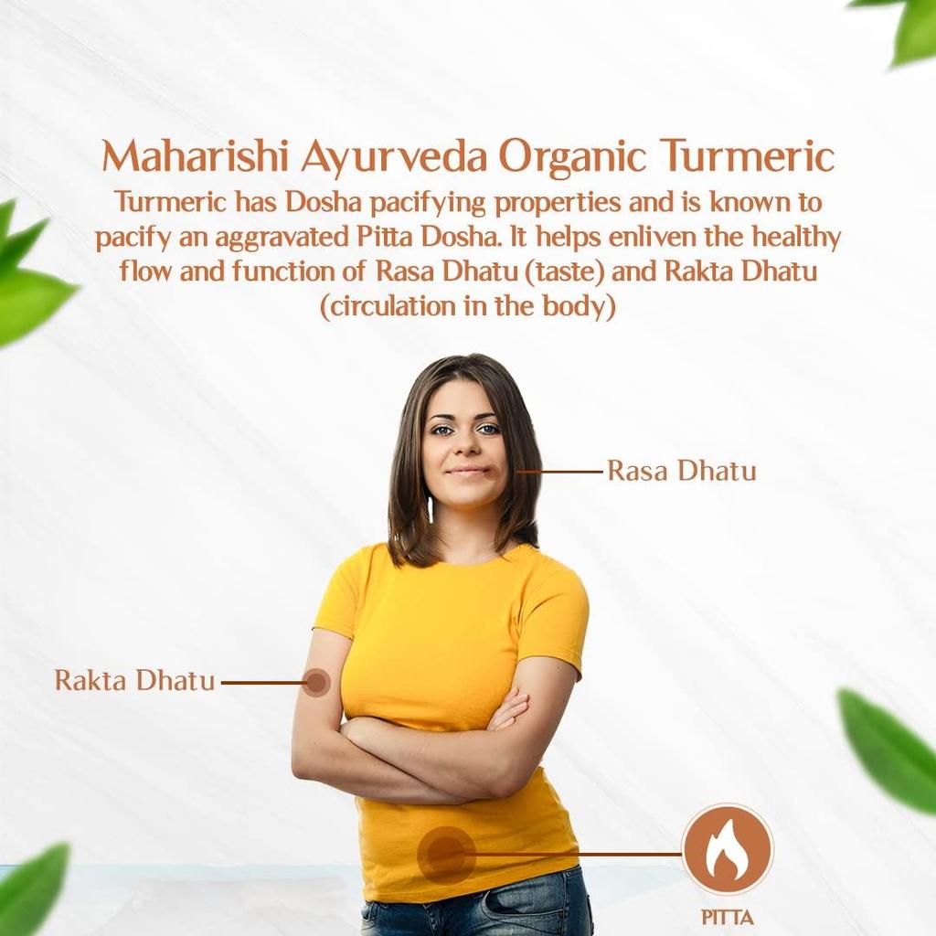 Maharishi Ayurveda 100% органические капсулы куркумы 500 мг | Упаковка из 2 х 60 капсул