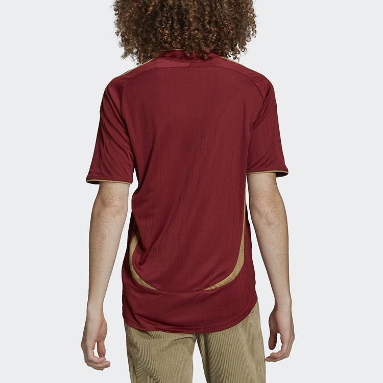 adidas Round Neck Alphabet Printing Short Sleeve Red Men's H35891