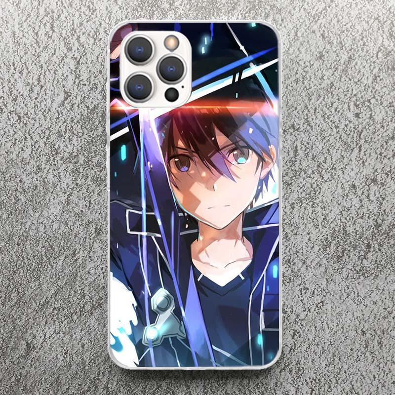 Чехол для телефона Sword Art Online Аниме Для iPhone 17 16 15 14 13 12 11 Pro Max Mini Plus Air 7 SE 8 Мягкий Силиконовый Печатный Чехол Funda F