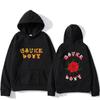 Amazon Cross-border American Rapper Rose Print Trend Hoodie Loose Sweater