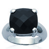 Silver Ring 'Linda' Black Silver (rhodium Plated) - 14x14 Mm