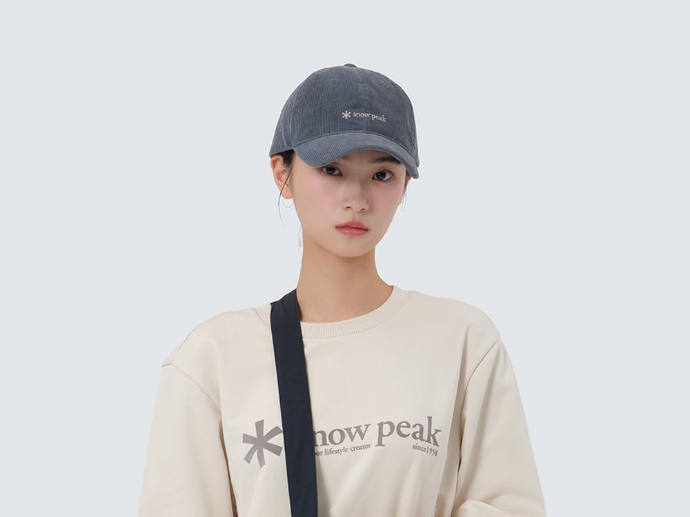Snow Peak Corduroy Ball Cap GS-S25FUFBC63, Headwear, Cap, Hat, Men's/Women's, Light Blue, Size L