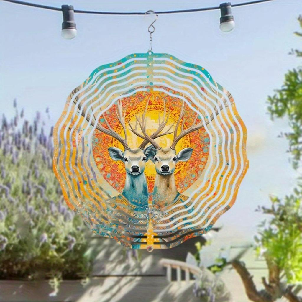 10 Inch Hanging Wind Chimes with 360 Degree Hook Exquisite Design for Balcony Garden Courtyard Decoration Spring Summer Artistic Dynamic Gift