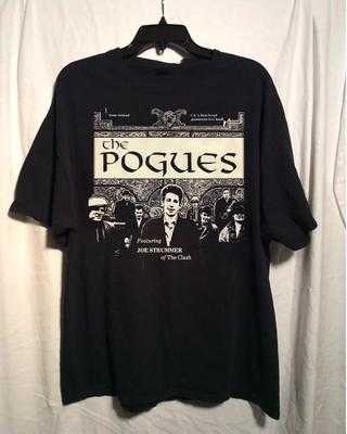 Retro The Pogues Band Tour Featuring The Clash T Shirt S-5XL Cotton Black TR572