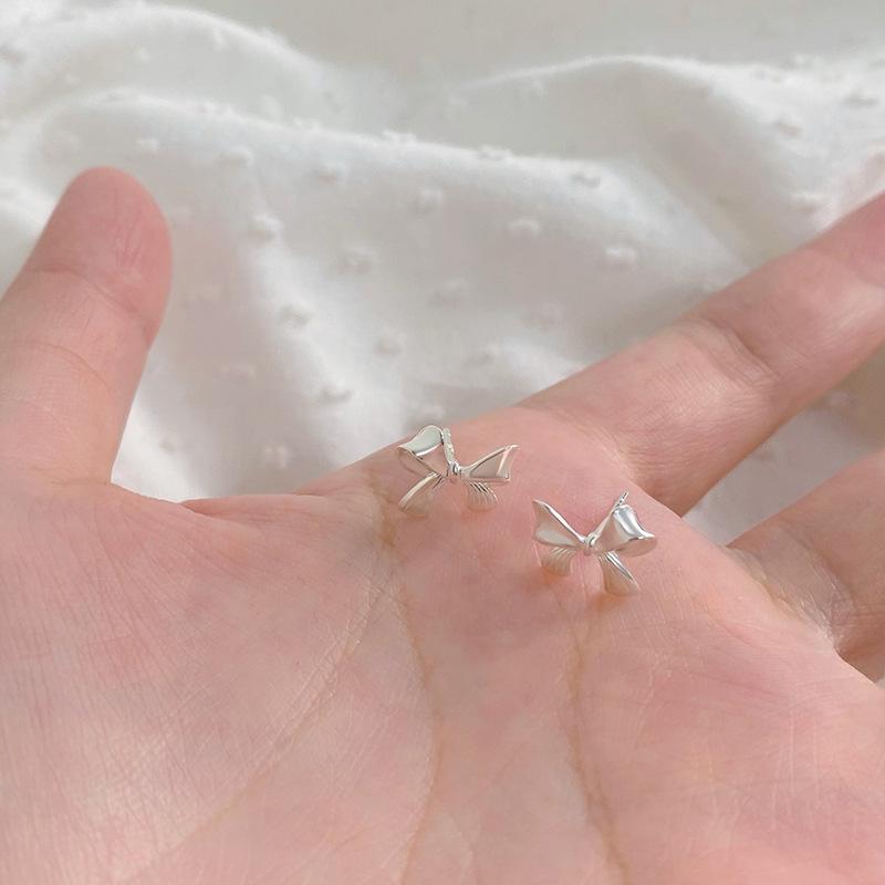 Серьги-бантики Милая маленькая свежая темпераментная девушка Простые модные индивидуальные серьги