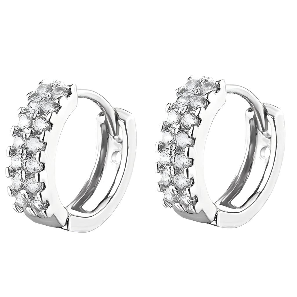 Luxury Cubic Zirconia Gold Color Zircon Hoop Earrings For Women Luxury Circle Crystal Girls Party Zircon