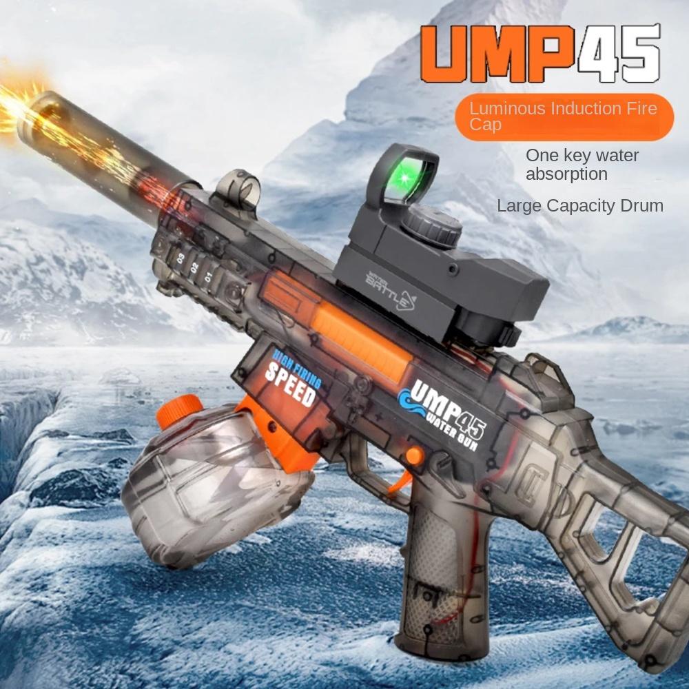 Water Guns Electric For Adults Powerful Squirt Automatic Water Suction Water Blasters Summer Outdoor Beach Toy For Kids Gift