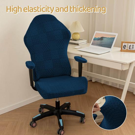 Чехол на эластичное компьютерное кресло, чехол на игровое кресло с защитой подлокотников, чехол на стул с цветочным узором для домашнего офисного компьютерного кресла