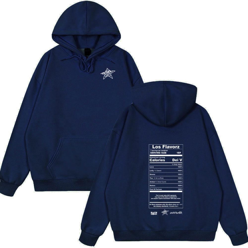 Rapper Dei V Los Flavorz Album 2025  Hoodies Men Women Clothing Fashion Hip Hop Long Sleeve Sweatshirt Casual Oversized Hoodies