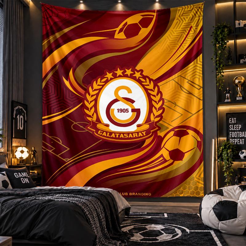Настенный Гобелен с Принтом Galatasaray FC Ткань для Гостиной Спальни Домашний Декор
