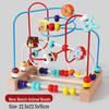 Wooden Fruit & Animal Beads: Educational Toys for Kids' Intelligence & Hand-Eye Coordination Development