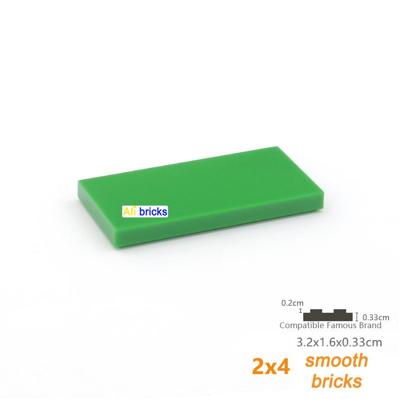 20 шт. DIY Строительные блоки Фигурки Кирпичики Гладкие 2x4 Обучающие Креативные Размер Совместимый с 87079 Пластиковые Игрушки для Детей