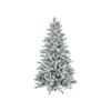 HOMCOM Weihnachtsbaum 180 Cm, Schneebedeckt, Flammhemmend, Metallfuß, Formbare Äste, Grün