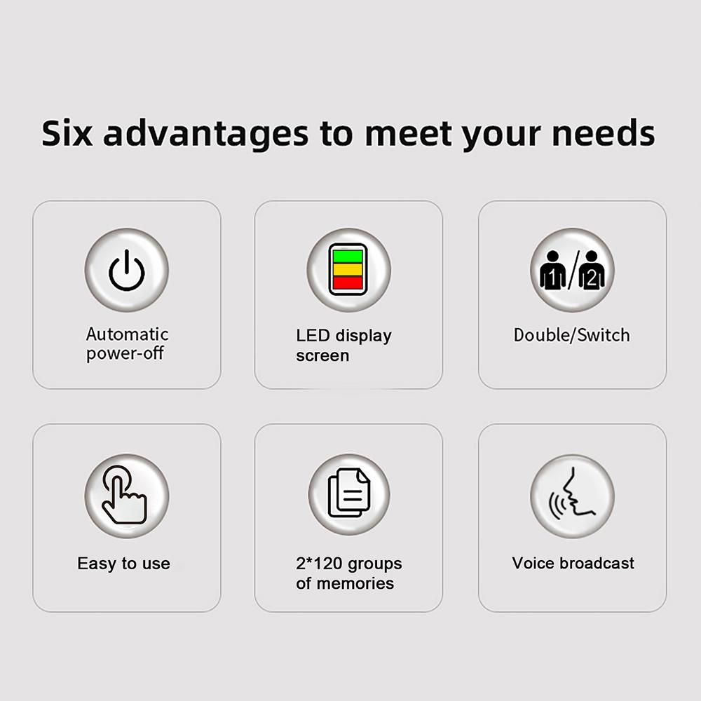 Мониторы артериального давления для домашнего использования — манжета на плечо, светодиодный экран с подсветкой, цифровой монитор АД
