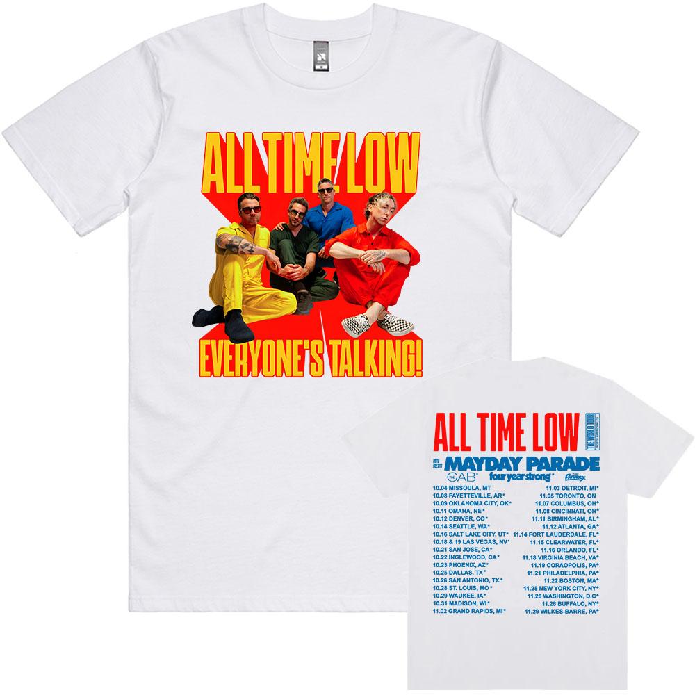 ALL TIME LOW Футболка Everyone's Talking Tour с коротким рукавом, повседневная, хлопковая, модная, свободная, мужская, женская одежда, графическая футболка