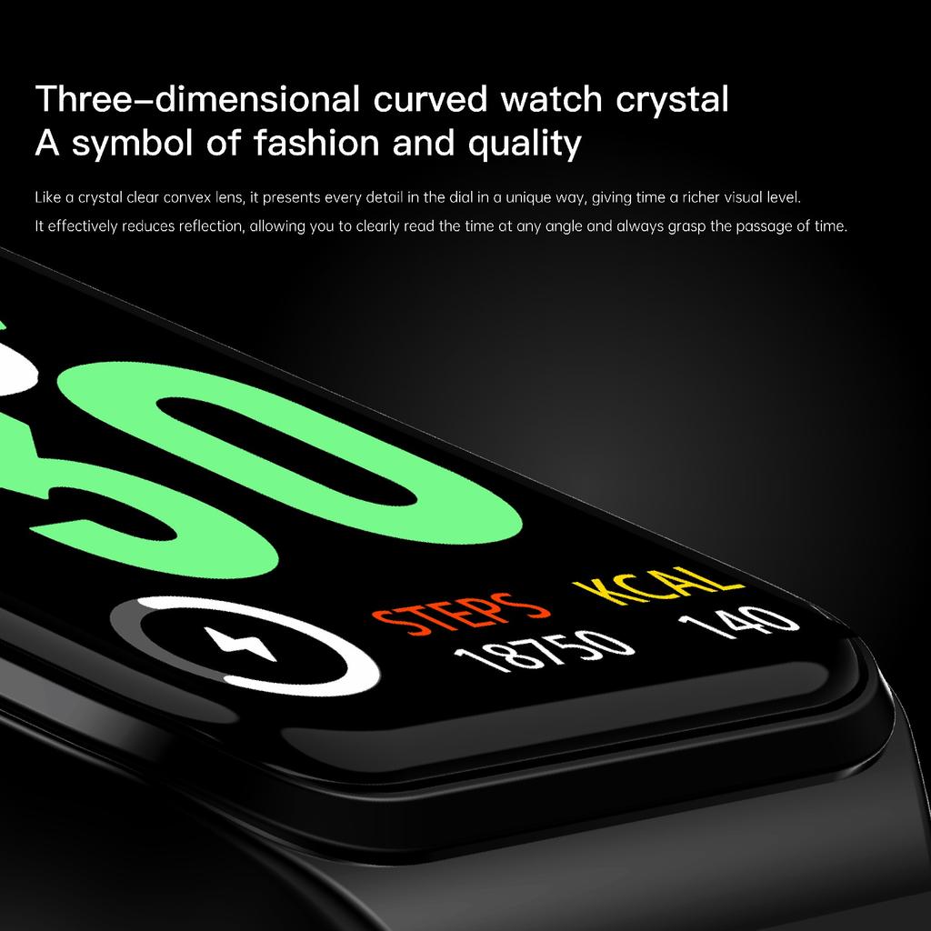 C82 1,47-дюймовые умные часы с мониторингом здоровья (пульс, артериальное давление, температура тела), спортивный браслет