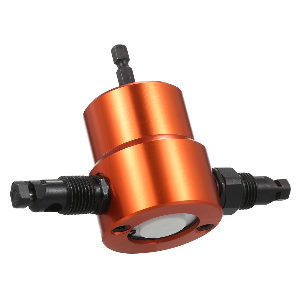 Double Tip Sheet Metal Cutting Nibbler Metal Saw Cutter 360 Degree Adjustable Drill Attachment with Punch Cutting Tools