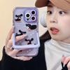Ins мультфильм фиолетовый собака стенд держатель противоударный милый задняя крышка для Iphone 13 12 11 Promax 14 Pro Max прекрасный чехол для телефона Капа