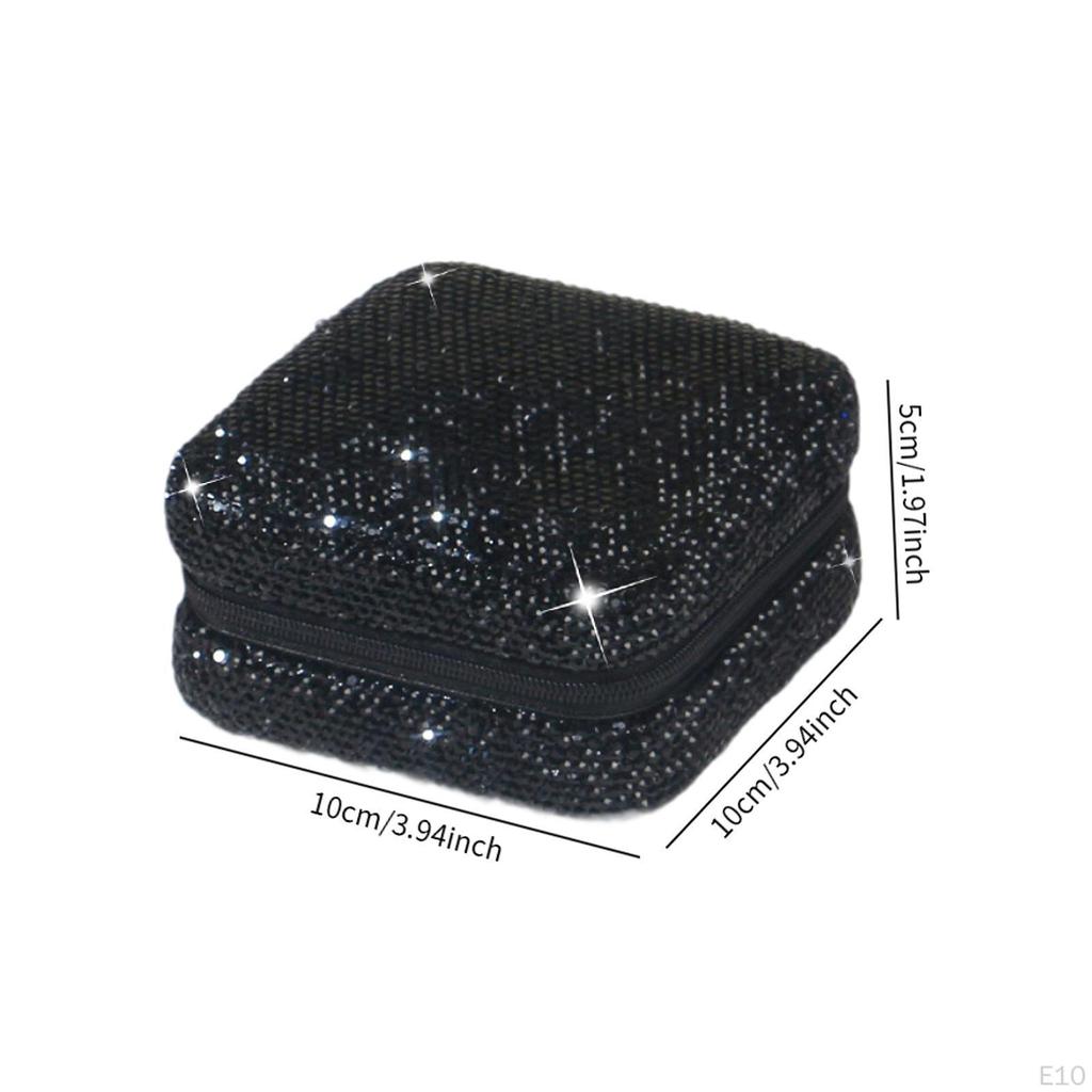 Стразы Шкатулка для украшений Декор для ювелирных изделий Шкатулка для ожерелий Серьги Органайзер для