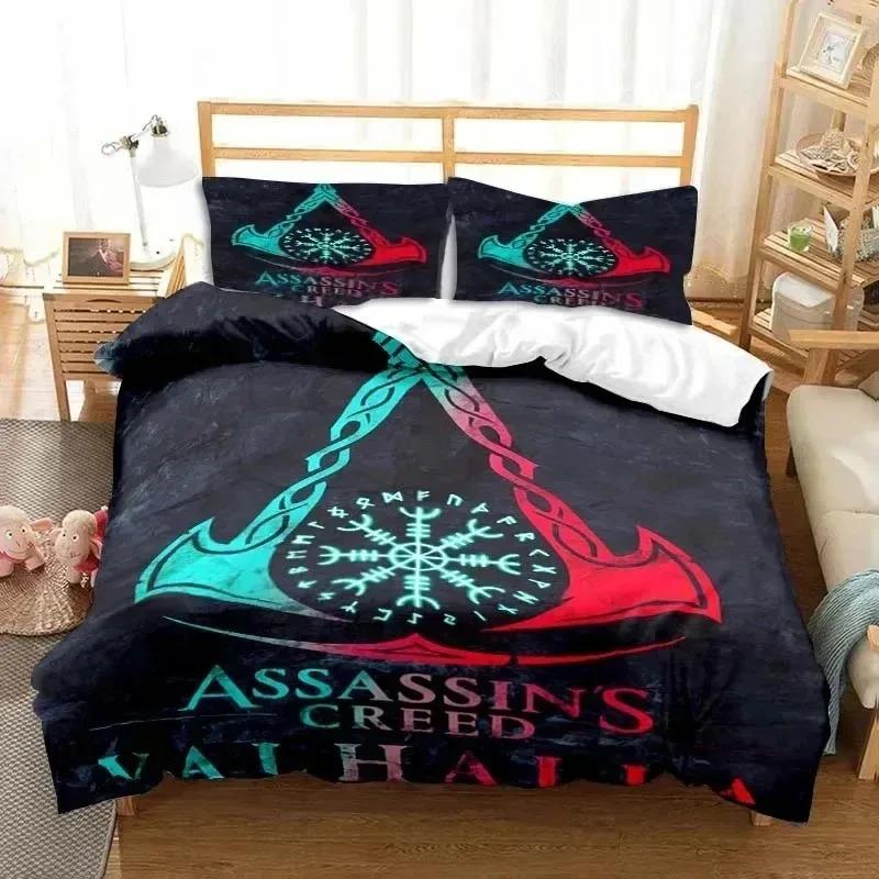 Новый Игровой Набор Постельного Белья A-Assassin S Creed Арт Комплект Пододеяльника для Геймера Взрослых Мальчиков Спальня Односпальный Двуспальный King Size Одеяло Подарок Мальчикам