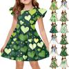 Girls' Summer Princess Dress - A-Line T-Shirt Dress St. Patrick's Day
