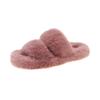 Women Fur Warm Winter Furry Fur Shoes Fluffy Plush Slippers Home House Indoor Shoes Bedroom Slippers Female Ladies Round Toe