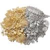 50G/Lot Mixed Metal Flower Leaves Filigree Wraps Connectors Pendant Beads Caps