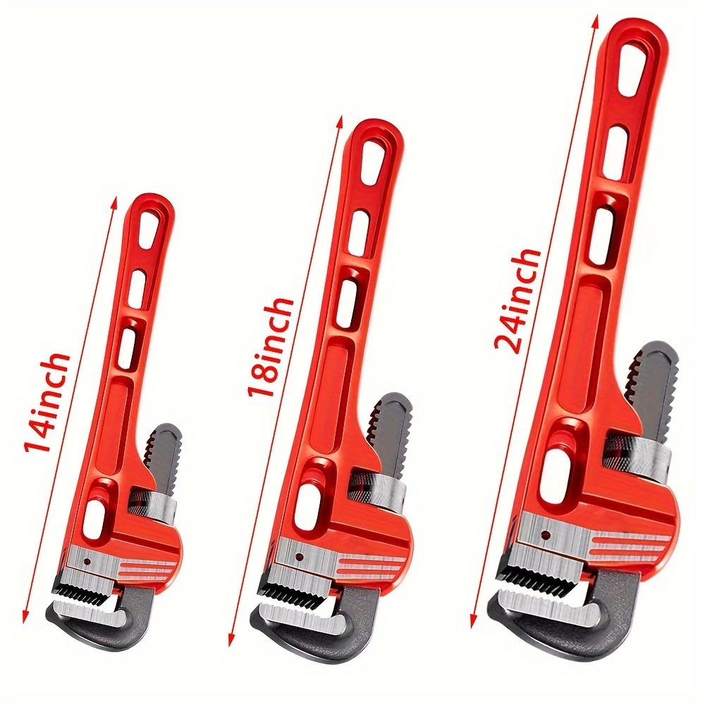 14/18/24-дюймовый сверхпрочный трубный ключ из высокоуглеродистой стали, разводной сантехнический ключ, сверхпрочный сантехнический инструмент с кованой челюстью