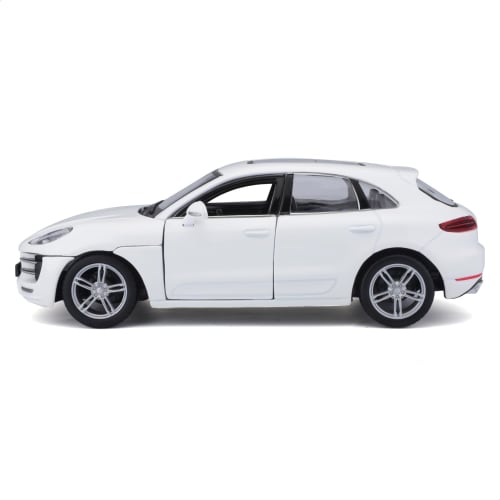 Bburago 1/24 Scale Porsche Macan White / Diecast Model Car, Finished Model, 18-21077 WT