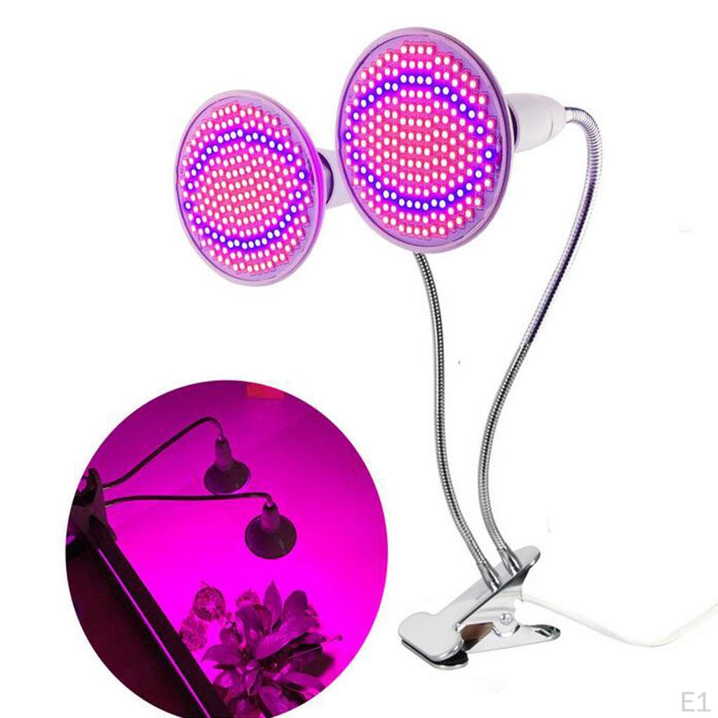 E27 с двойной головкой для выращивания комнатных растений, садовая панель, зажимная лампа, вилка европейского стандарта