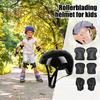 7Pcs/Set Kids Skating Protective Gear Kit Roller Skate Skateboard Bike Cycling Scooter Adjustable Helmet Knee Elbow Pad Wrist Guard Protector