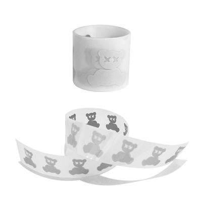 Серебряные светоотражающие ленты с милым медведем, нашивки для одежды, теплопередача, Parches Ropa, сделай сам, термопресс, аппликации, наклейки 3x100 см