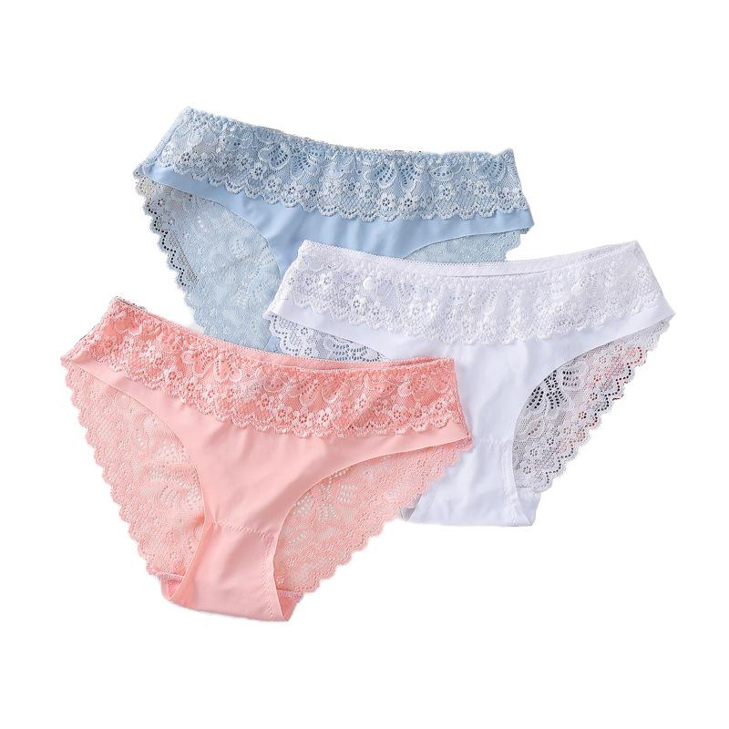Женские кружевные бесшовные трусики с цветочным принтом и средней талией, подтягивающие бедра, нижнее белье, полые трусы