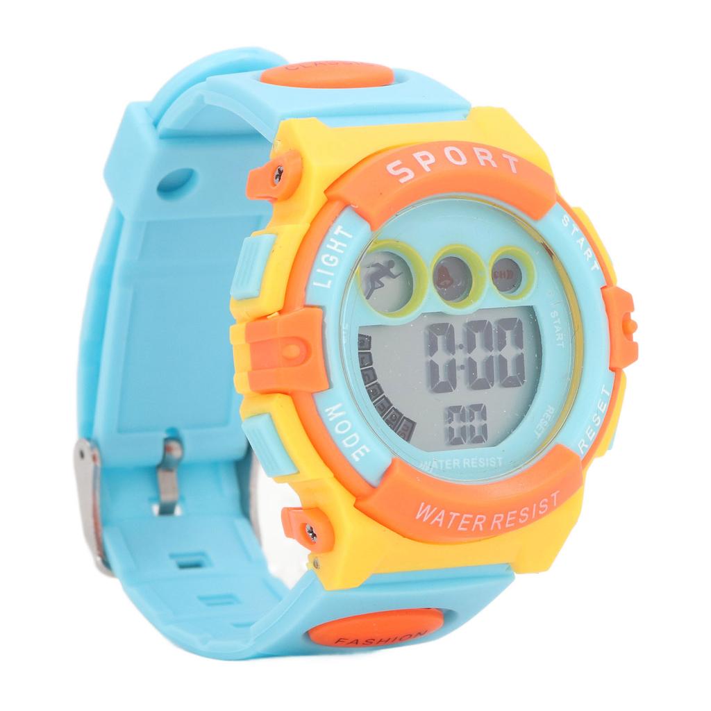 Digital Kids Watch 7 Colors LED Flashing Waterproof Sports Outdoor Wristwatch for Girls Boys Ages