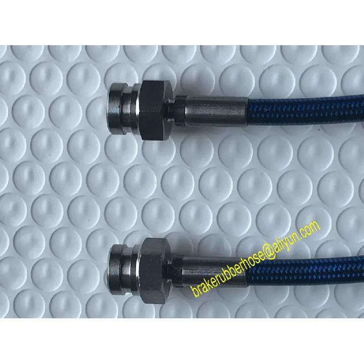 Автомобильная мотоциклетная металлическая оплетенная топливная линия с PTFE-вкладышем, покрытая ПУ, с выпуклым шестигранным соединением и banjo-фитингами