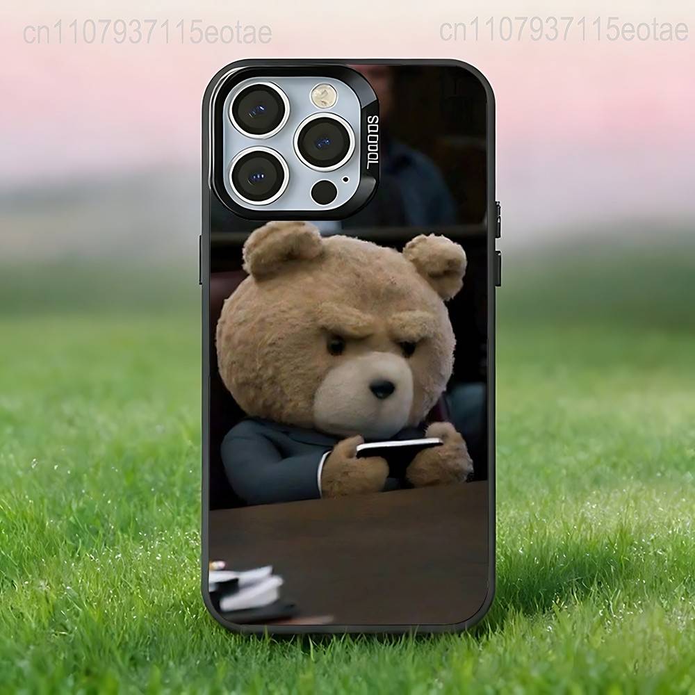 Чехол для телефона 'Мишка Тедди Фильм Т-Тед' Черный, Совместим с iPhone 17 16 15 14 13 12 11, Pro, Max, Plus, E, Air, Mini