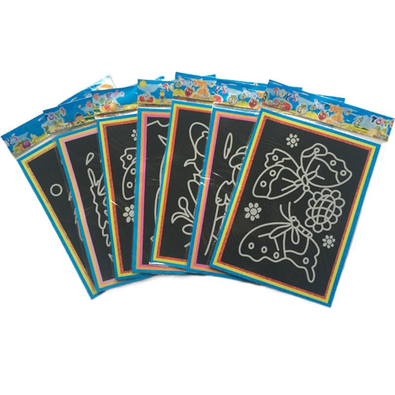 10/20 шт. Раскраски скретч Арт-класс Обучающие материалы для рисования Студенческие DIY Ручная работа Яркие цвета Рисование Подарок TMZ